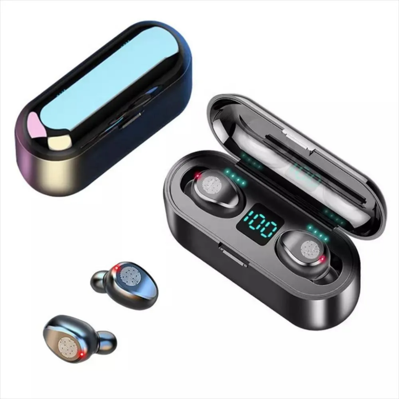 AUDÍFONO INALÁMBRICOS F9 CON POWER BANK