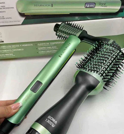 COMBO CEPILLO Y PLANCHA REMILNGTON - cabello liso y brillante