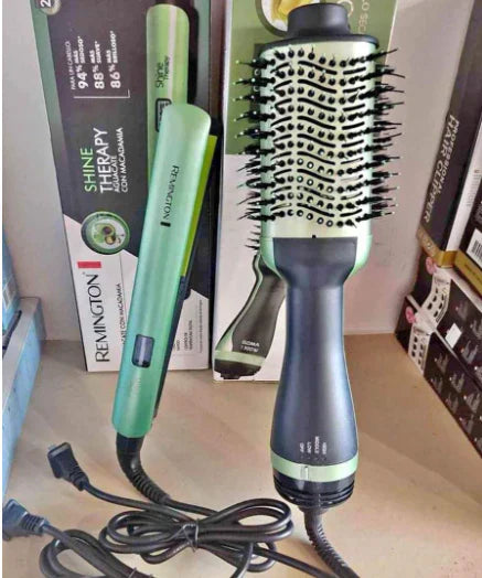 COMBO CEPILLO Y PLANCHA REMILNGTON - cabello liso y brillante